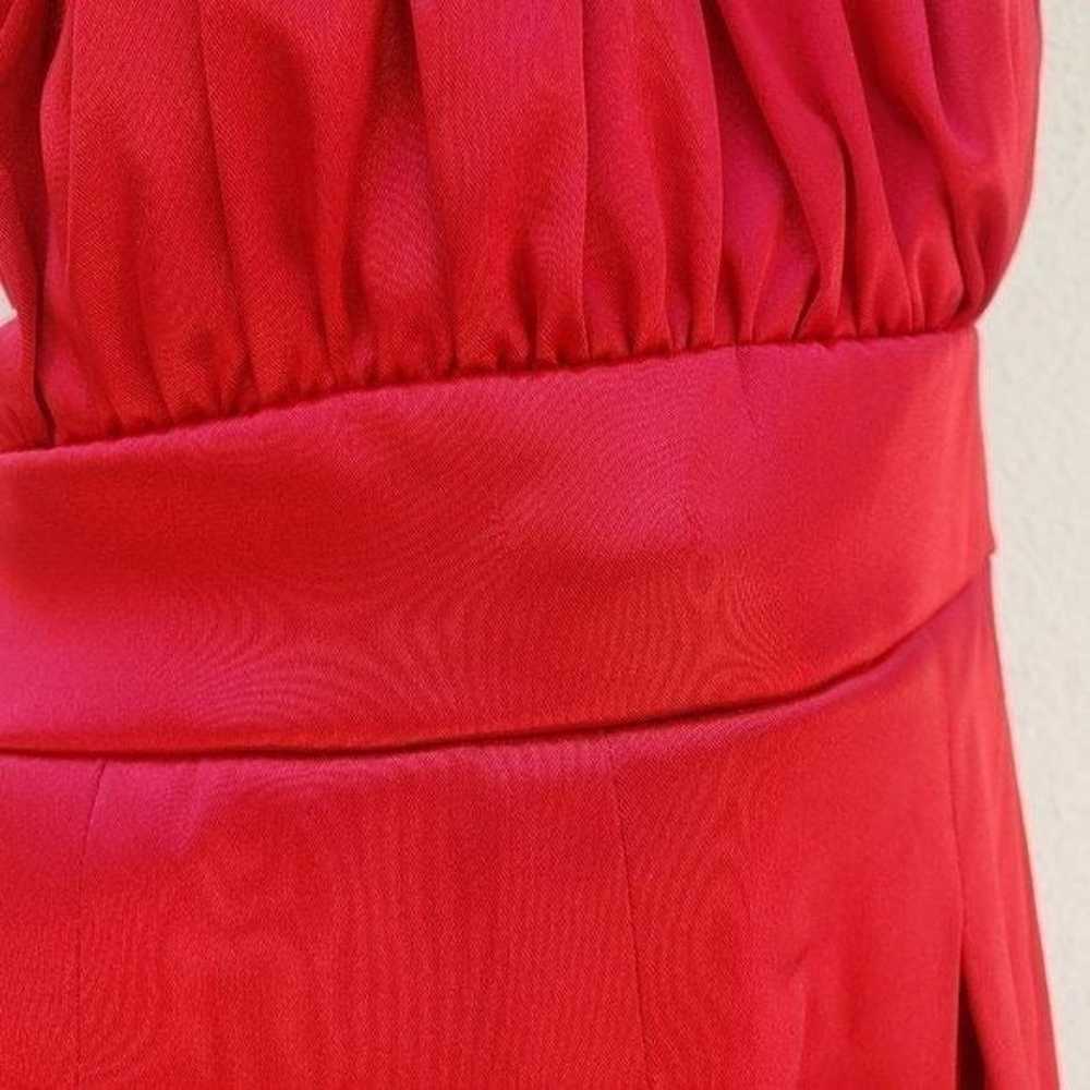 VTG Moschino Couture Red Satin Ruched Y2K Dress - image 10