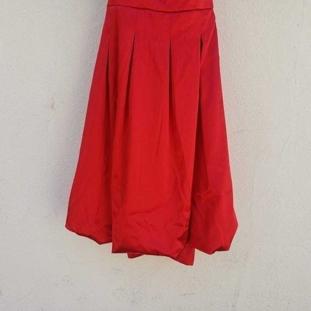 VTG Moschino Couture Red Satin Ruched Y2K Dress - image 7