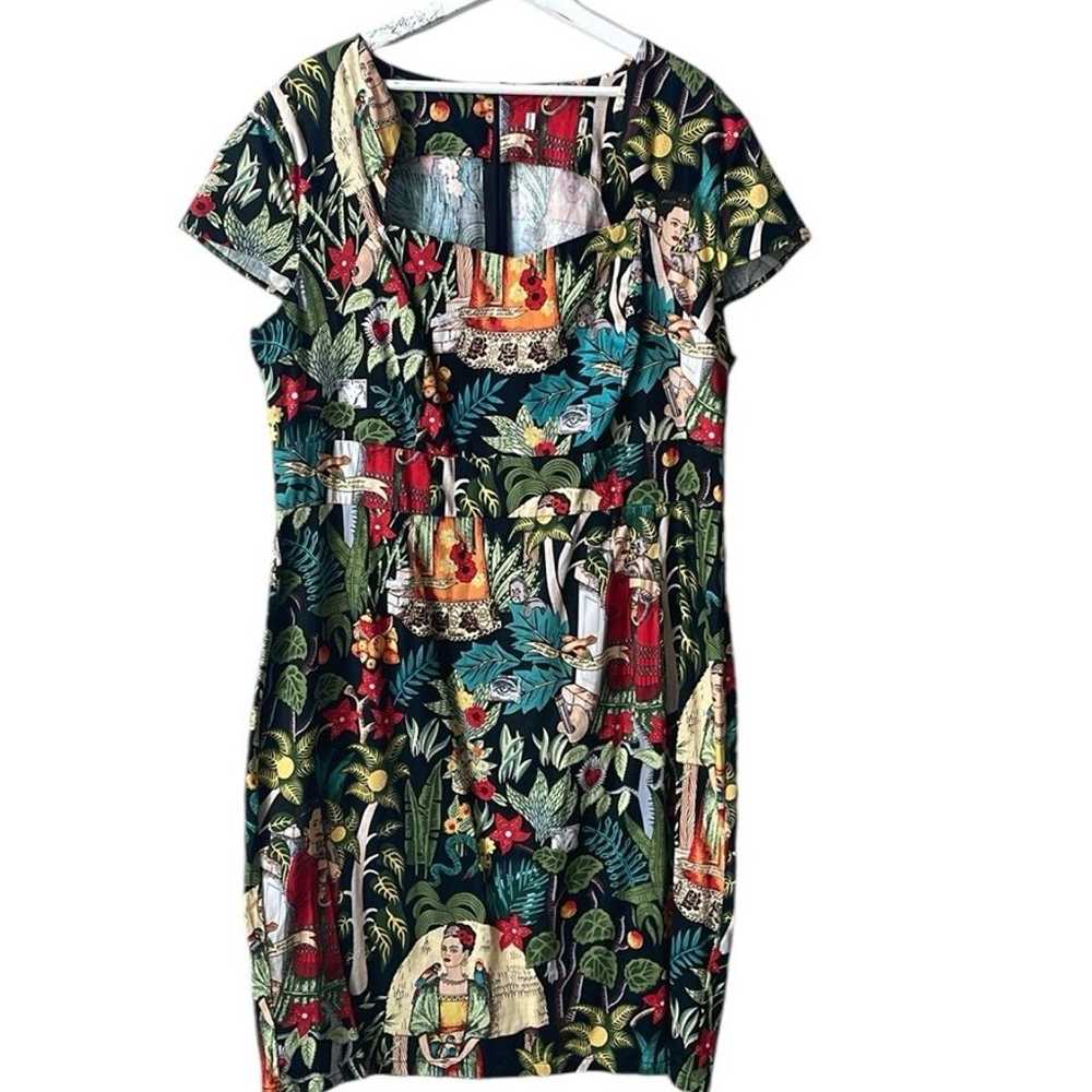 Grace Karin Frida Kahlo Pencil Dress With Cap Sle… - image 2