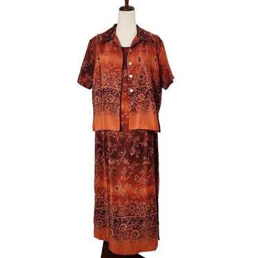 Vintage Two Twenty Maxi Shift Dress with Jacket Tw