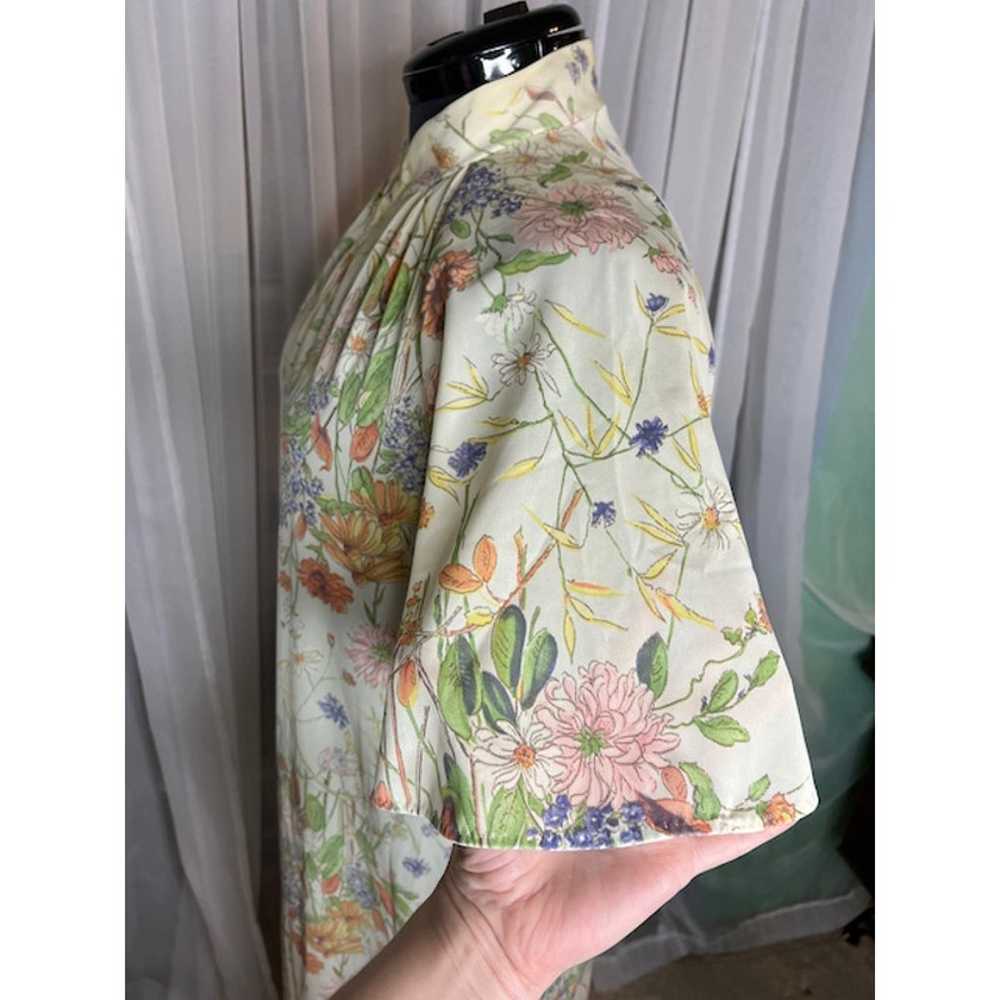 frolicking dress house coat floral pastel yellow - image 6