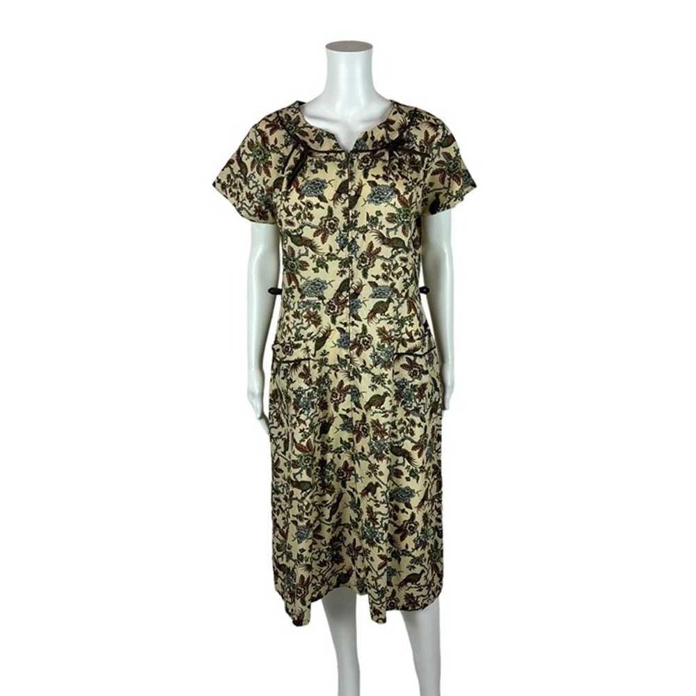 Vintage 70s Bird Dress Women's Extra Large Novelt… - image 2