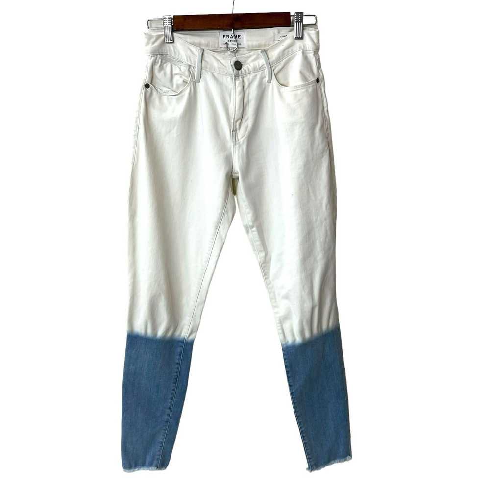 Frame Frame Le High Skinny Leg Jeans Dip Dye Blue… - image 1