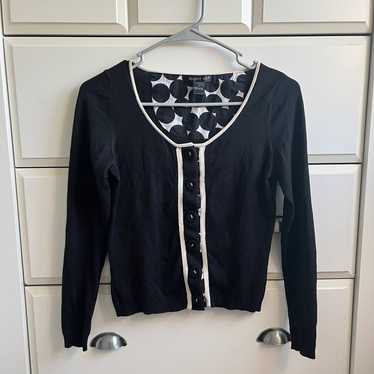 August Silk silk cotton blend button up cardigan - image 1