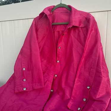 Disco Hot Pink Flare Cardigan - image 1