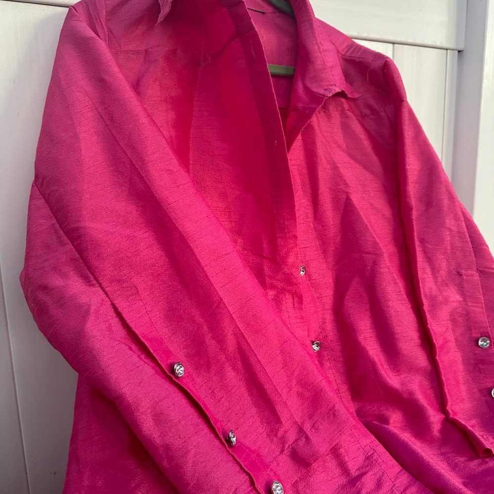 Disco Hot Pink Flare Cardigan - image 4