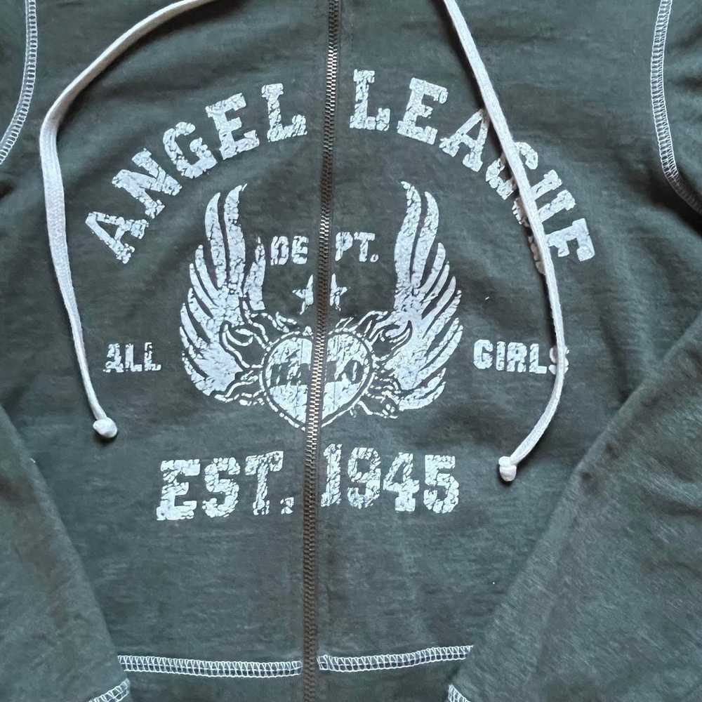 Cute Y2K Angel League Zip Up Hoodie - image 2