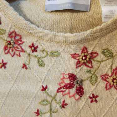 Floral Embroidered Alfred Dunner Sweater