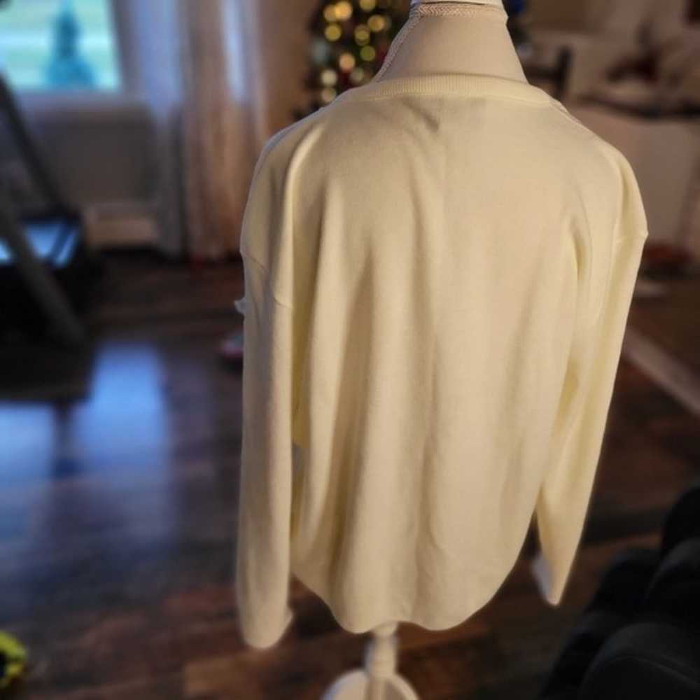 Carly Blake white soft grandma cardigan 1x - image 3