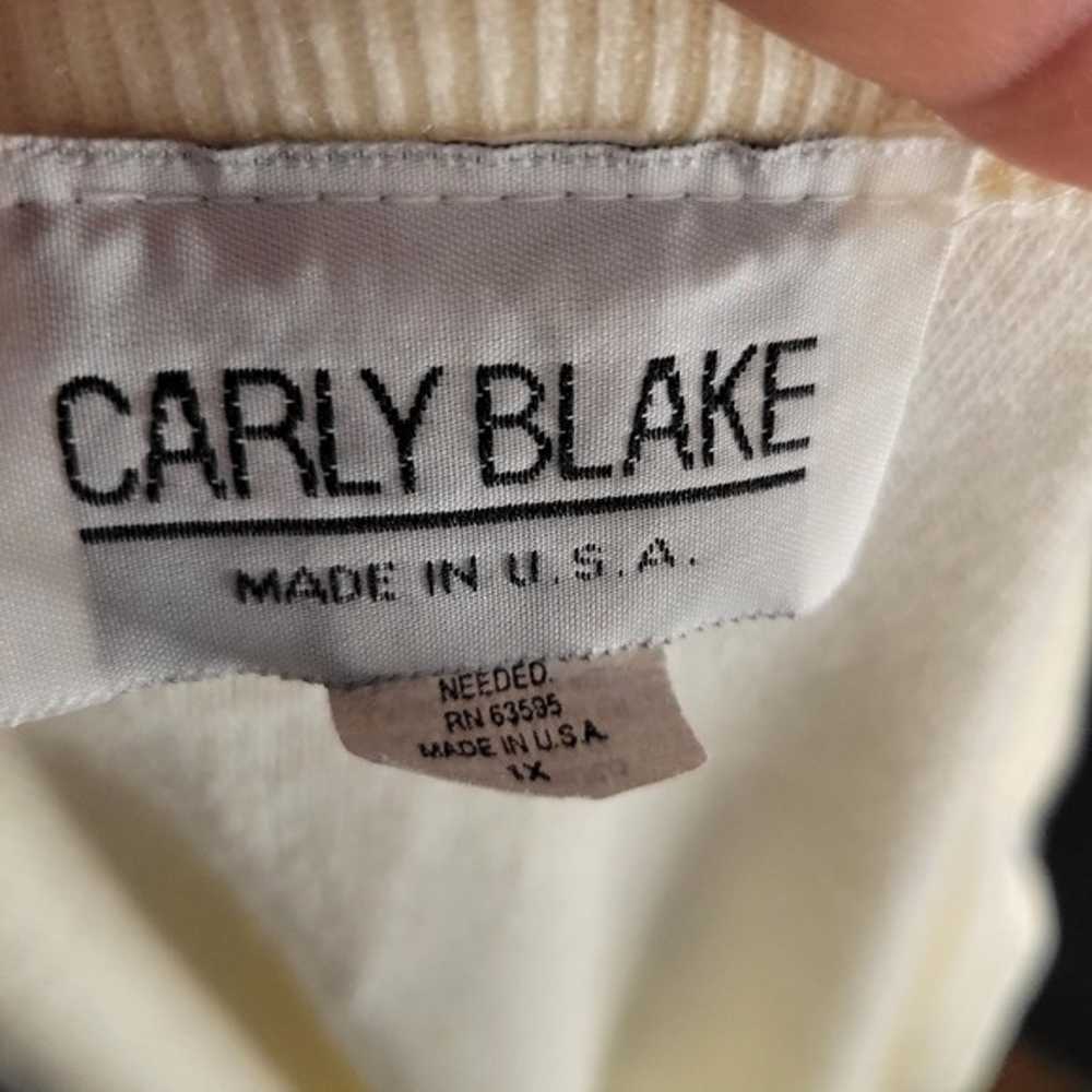 Carly Blake white soft grandma cardigan 1x - image 4