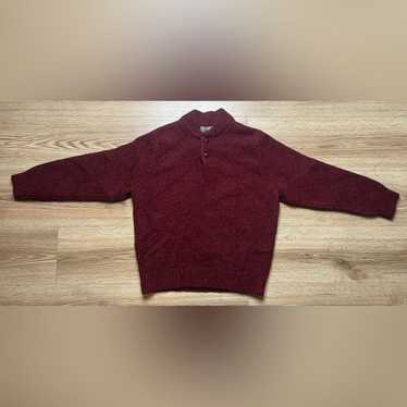 Vintage L.L. Bean Maroon/Red Two Button Sweatshirt