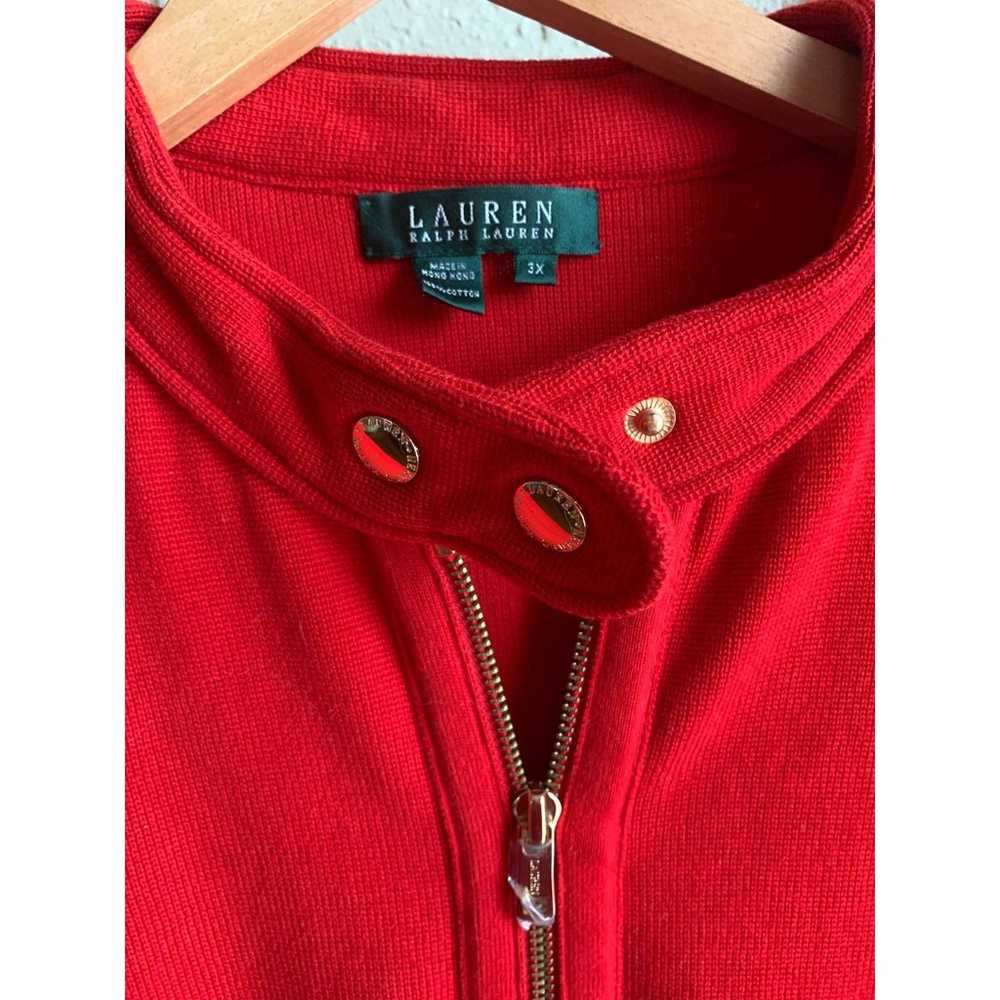 NWOT Vintage Lauren Ralph Lauren Sweater Zip Up -… - image 4