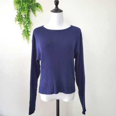 【Studio S】Lightweight Knitwear (F) Short Blue Len… - image 1