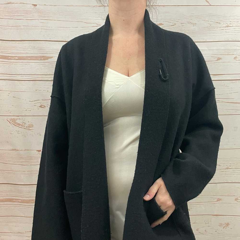 eileen fisher wool cardigan black - image 3