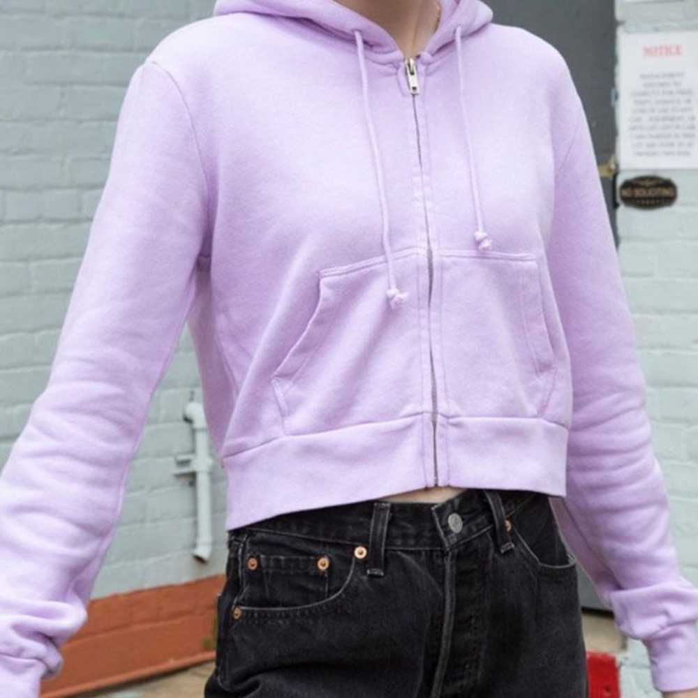 BRANDY MELVILLE LILAC CRYSTAL HOODIE - image 1