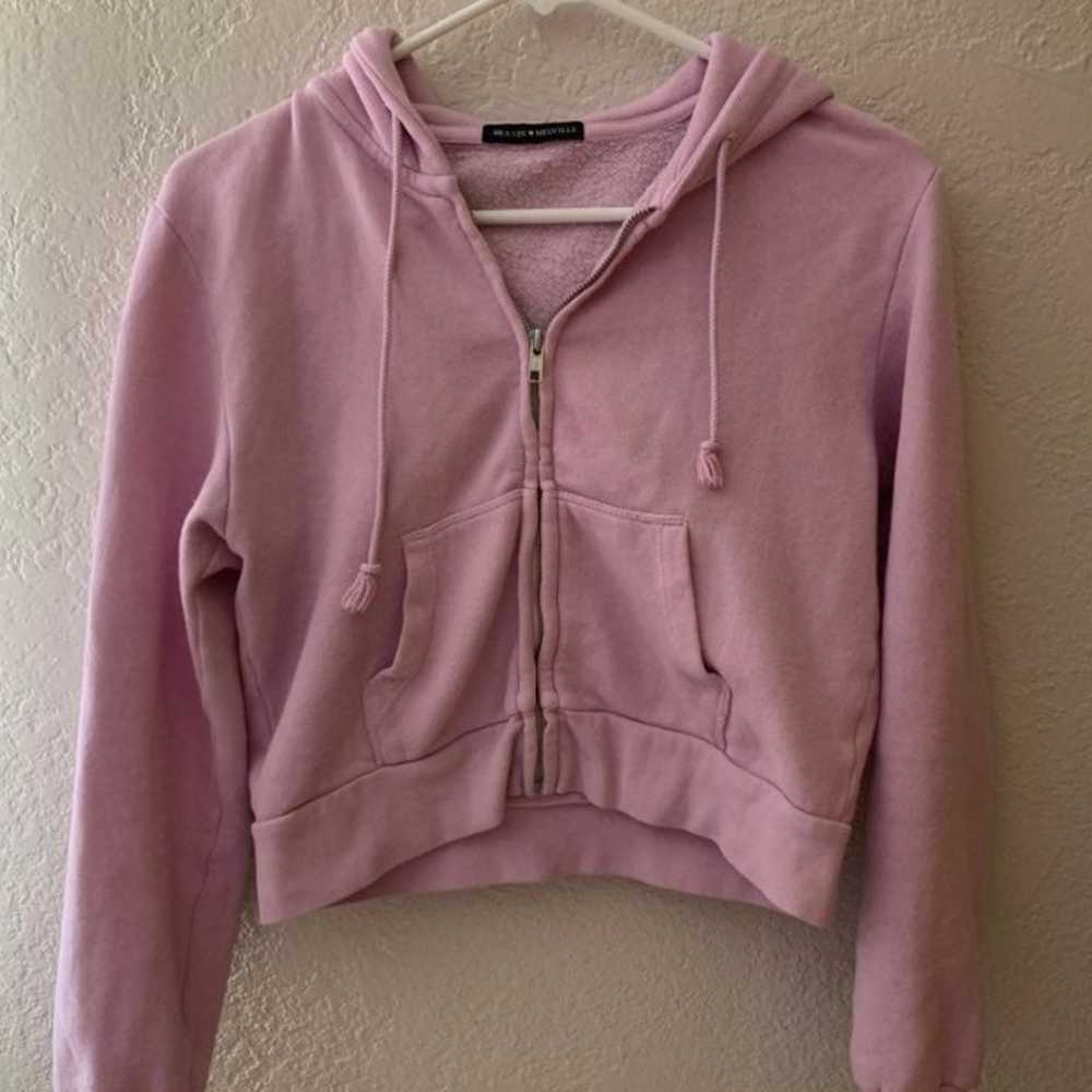 BRANDY MELVILLE LILAC CRYSTAL HOODIE - image 2