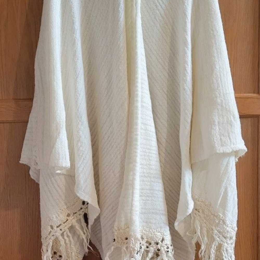 Free People Vintage Boho Fringe Poncho - image 1