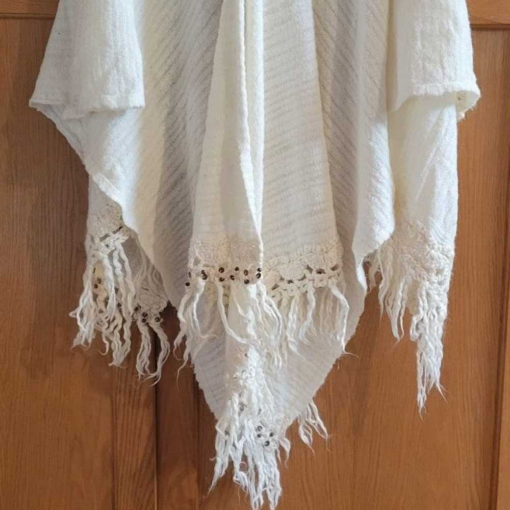 Free People Vintage Boho Fringe Poncho - image 3