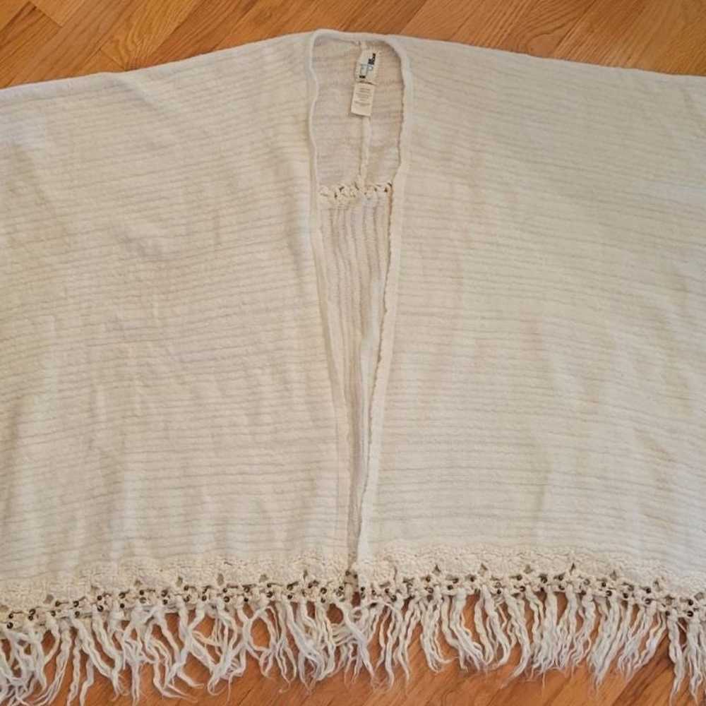 Free People Vintage Boho Fringe Poncho - image 5