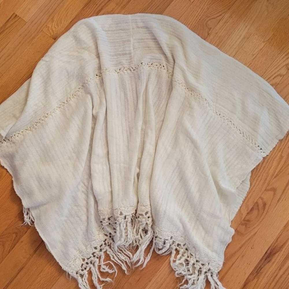 Free People Vintage Boho Fringe Poncho - image 6