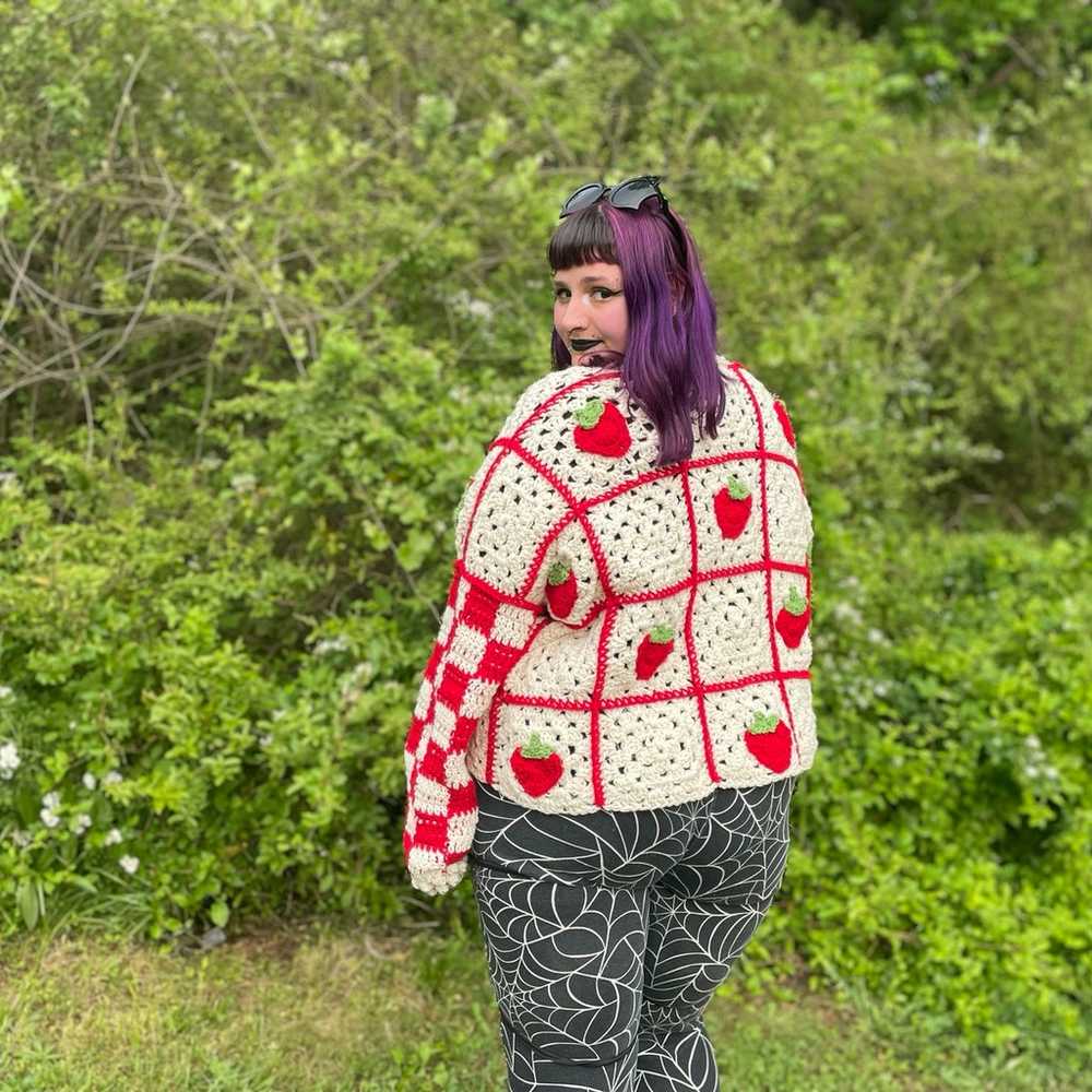 Crochet strawberry cardigan - image 4