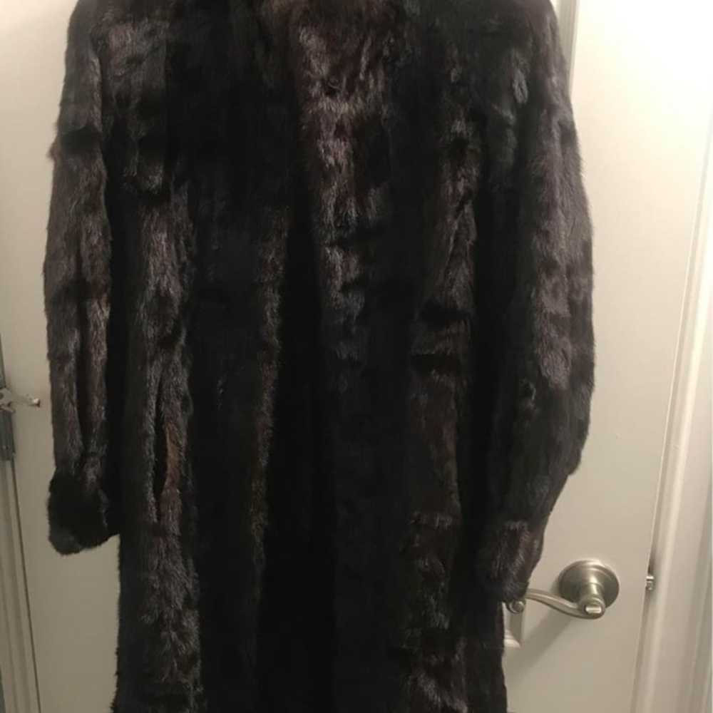 Woman’s Ranch BlackGama Mink fur coat full length - image 1