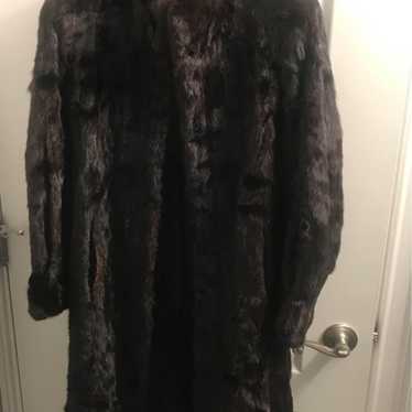 Woman’s Ranch BlackGama Mink fur coat full length - image 1