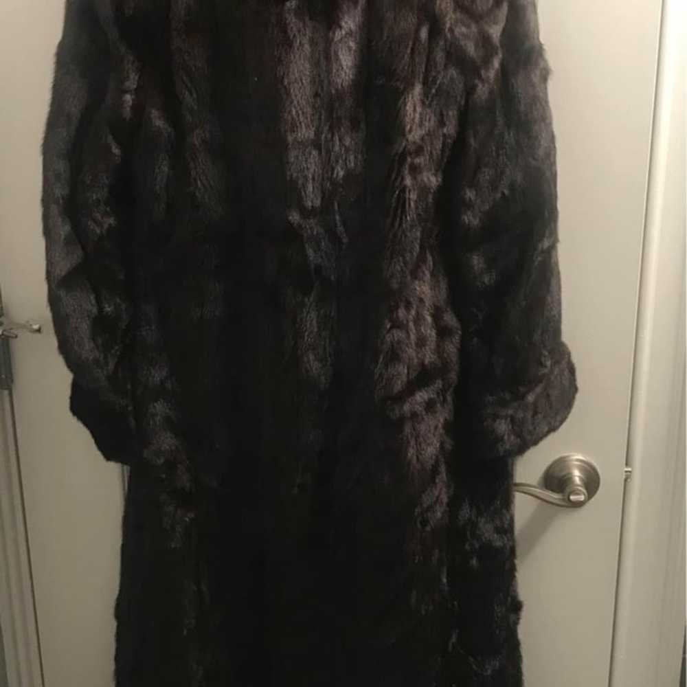 Woman’s Ranch BlackGama Mink fur coat full length - image 2