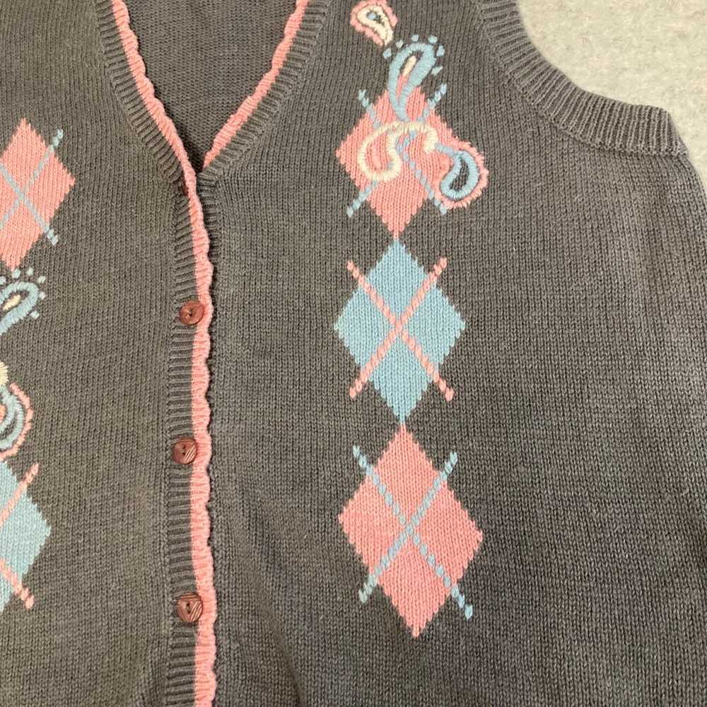 Vintage The Villager Woman Sweater Vest - XL - image 2