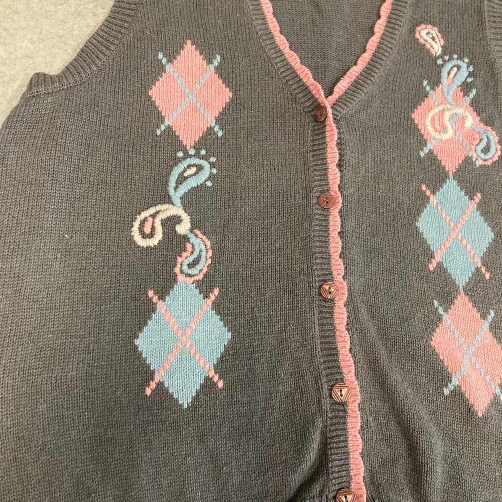 Vintage The Villager Woman Sweater Vest - XL - image 3