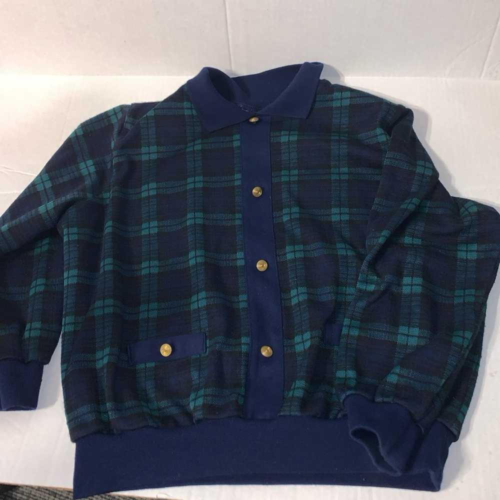 vintage alfred dunner plaid sweater size xl - image 1