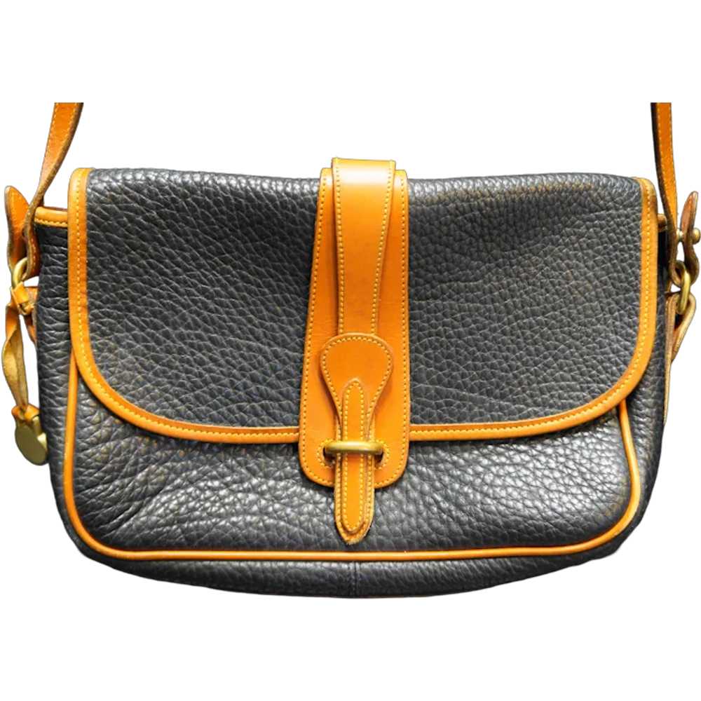 Dooney & Bourke All Weather Leather Black Pebbled… - image 1