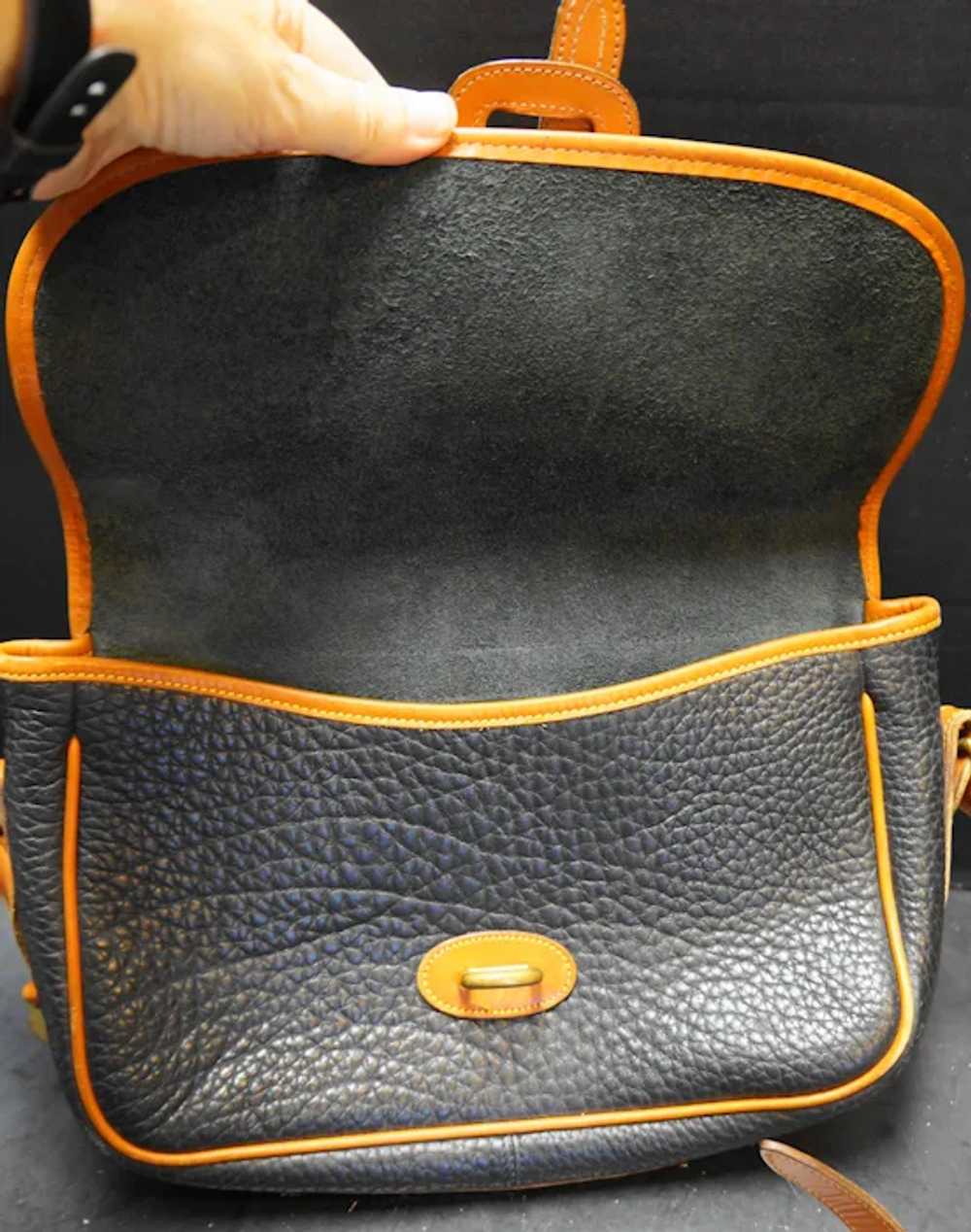 Dooney & Bourke All Weather Leather Black Pebbled… - image 2