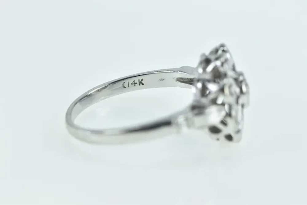 14K Diamond Ornate Swirl Heart Statement Ring Siz… - image 3