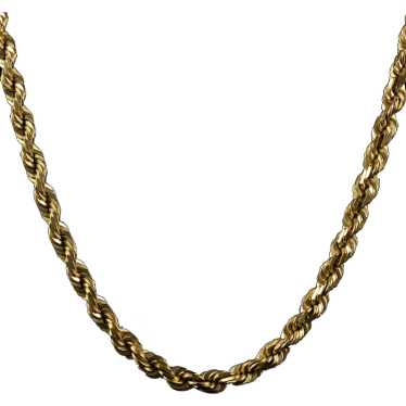 5mm Thick 14k Gold Rope Chain 24" Necklace - 60+ … - image 1