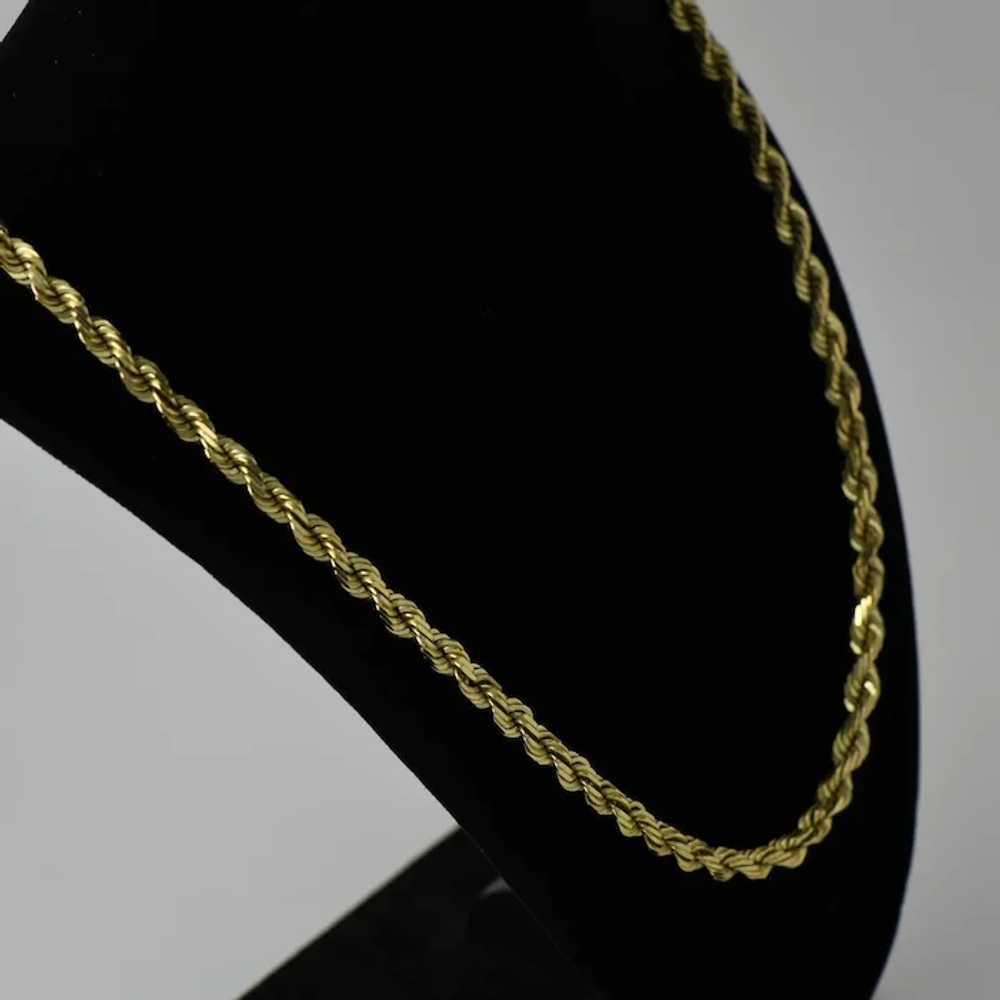 5mm Thick 14k Gold Rope Chain 24" Necklace - 60+ … - image 2