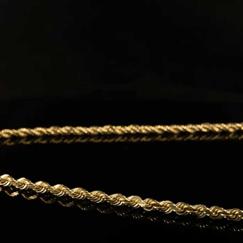 5mm Thick 14k Gold Rope Chain 24" Necklace - 60+ … - image 3