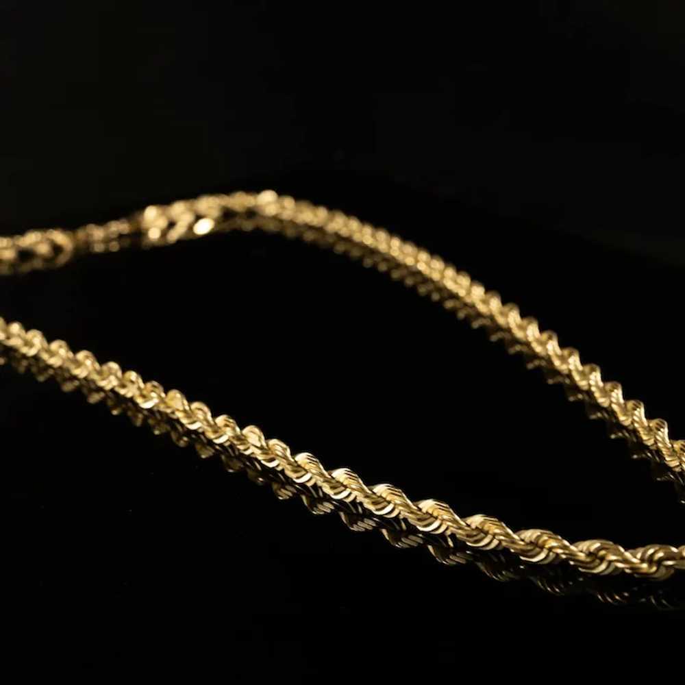 5mm Thick 14k Gold Rope Chain 24" Necklace - 60+ … - image 4