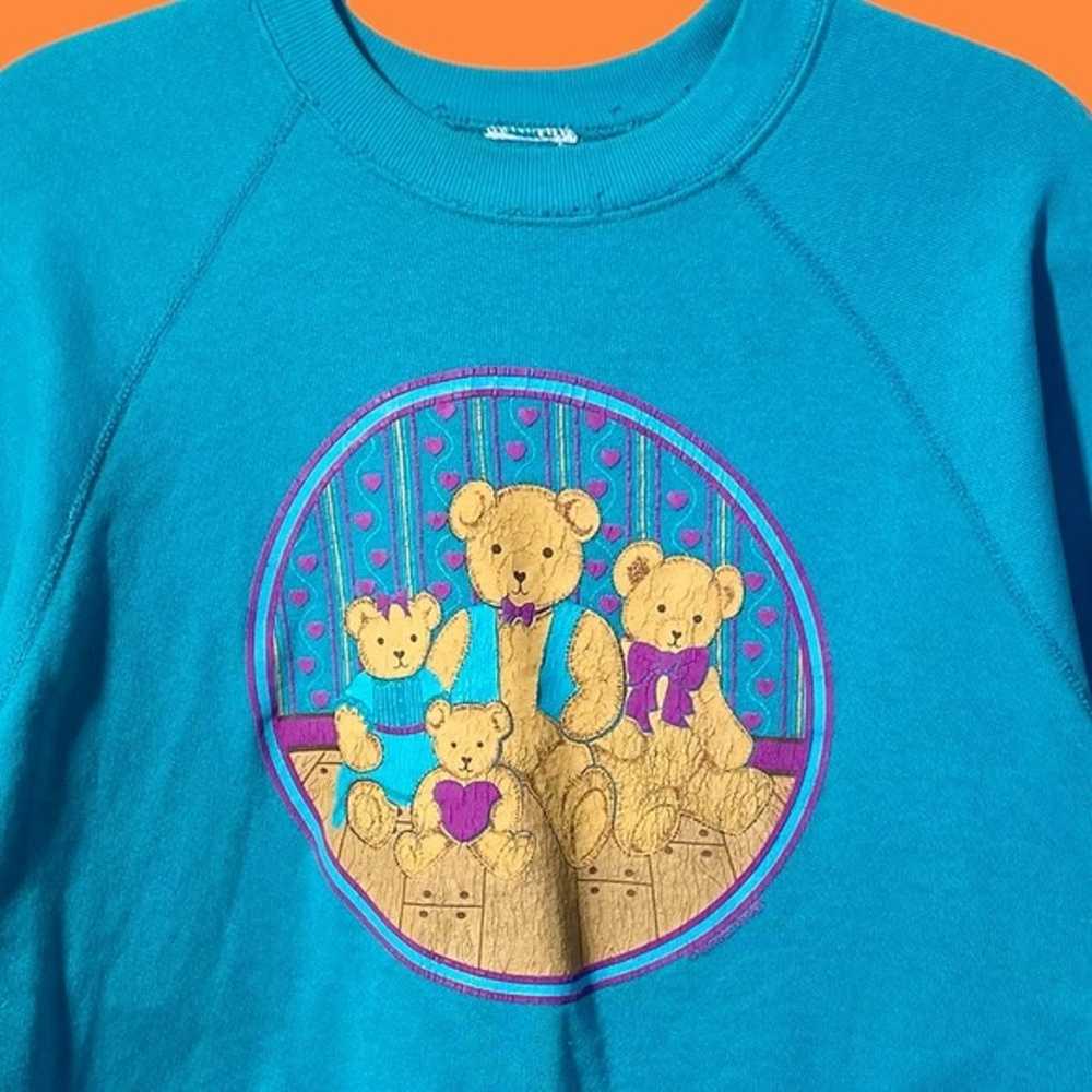 Vintage 90s Grandma Teddy Bear Sweatshirt. - image 5