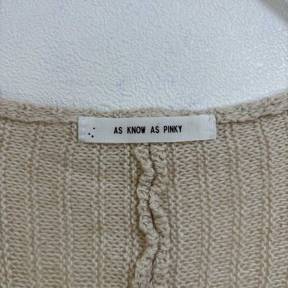 As Know As Summer Knit 5-minute Sleeve Beige Over… - image 11