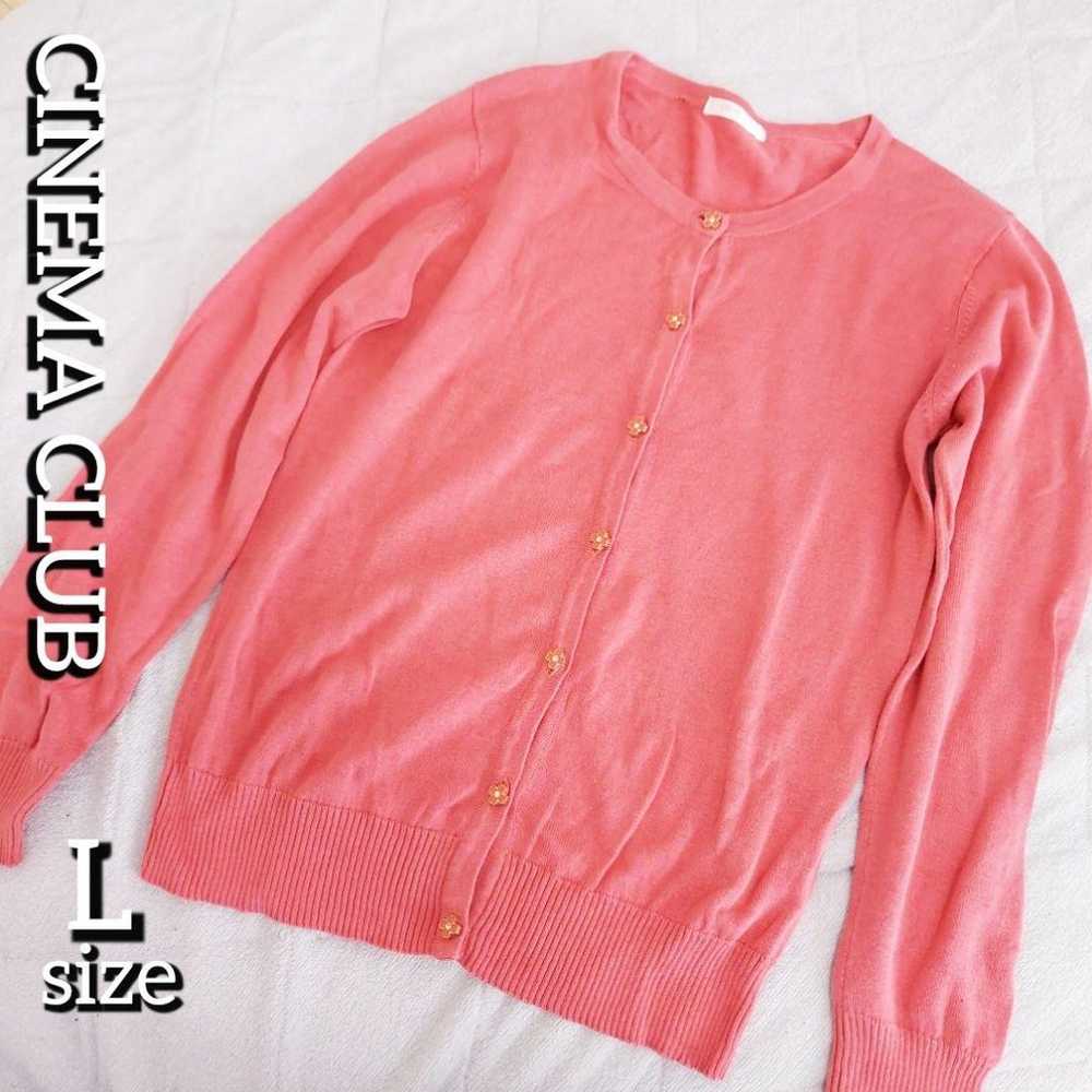 Cinema Club Ladies Pink Cardigan Size L. - image 1