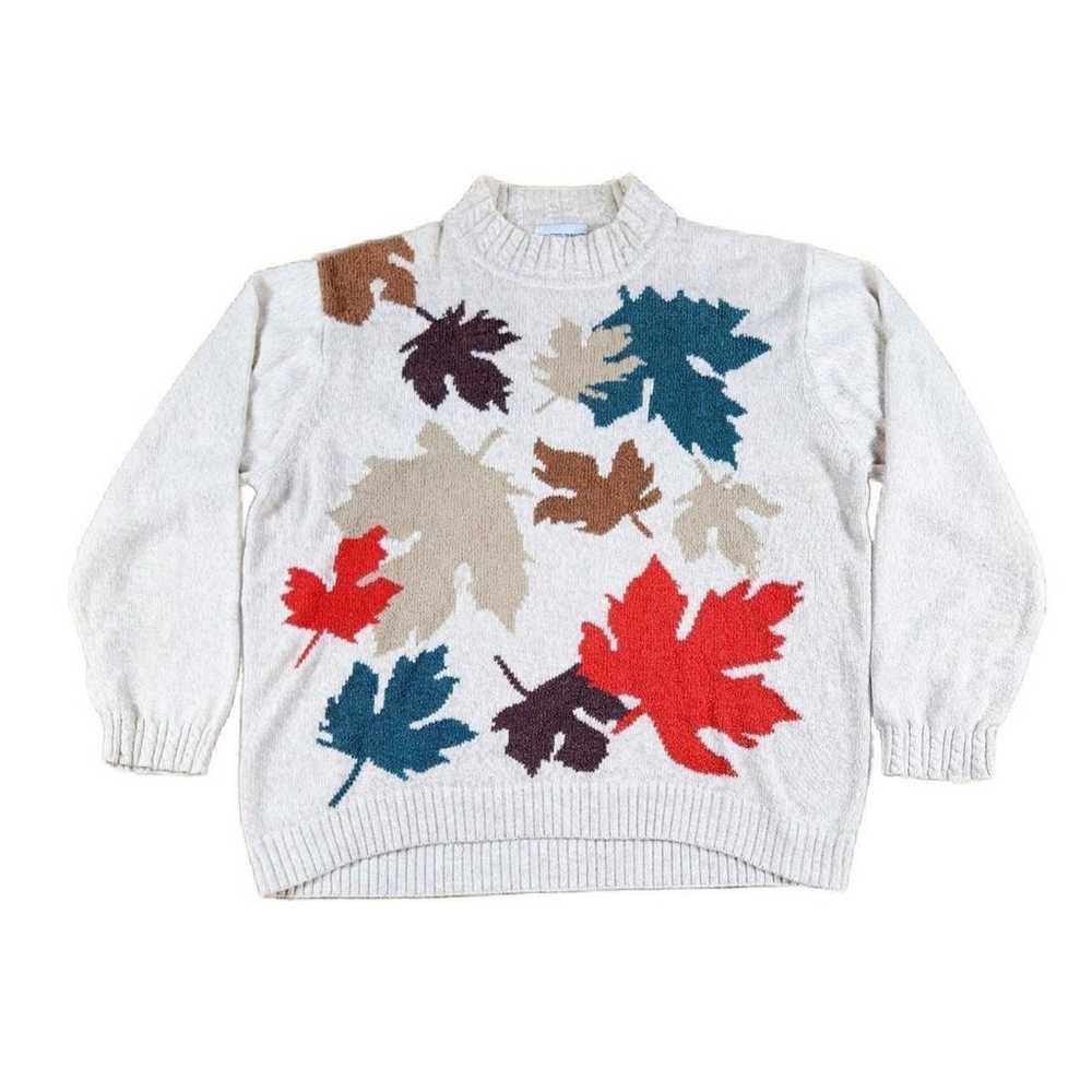 VIntage Alfred Dunner Fall Leaf Sweater - image 1