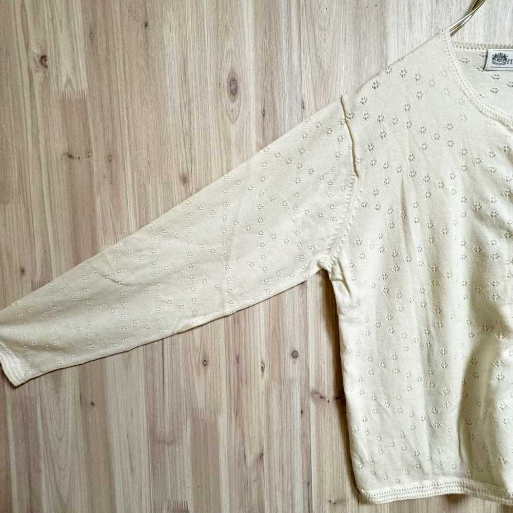 Item k714【White Italian Yard】Cardigan/Unique piec… - image 7