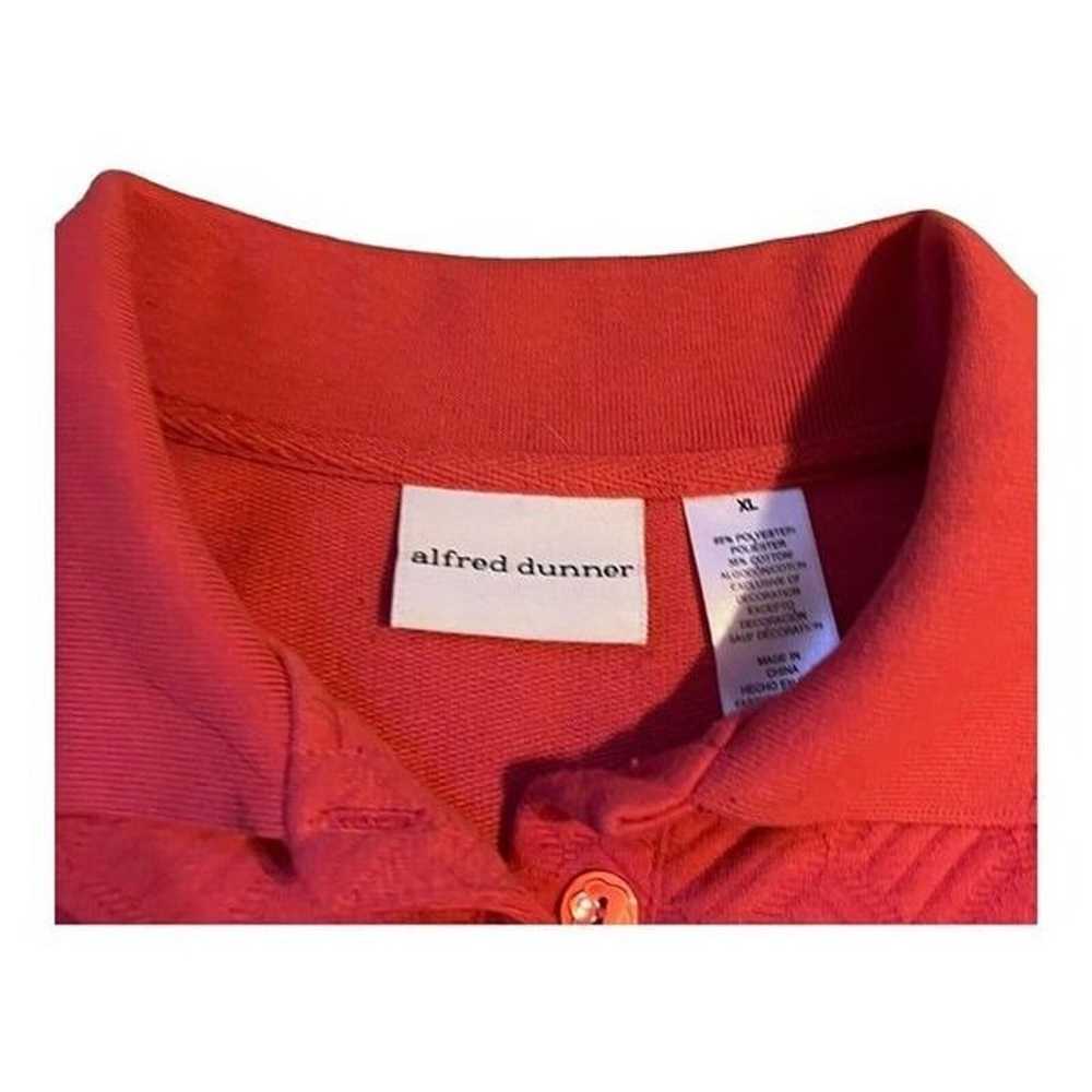 Alfred Dunner Red Sweater Top Sweatshirt XL Embro… - image 4