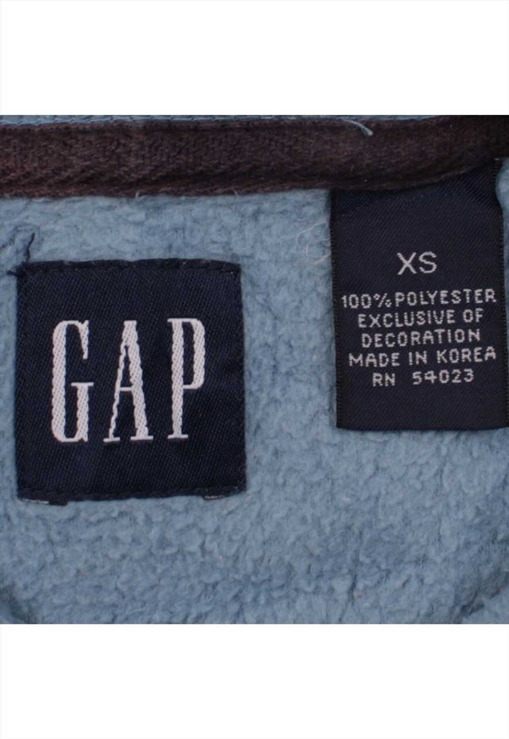 Vintage 90's Gap Fleece Jumper Hooded Spellout - image 4