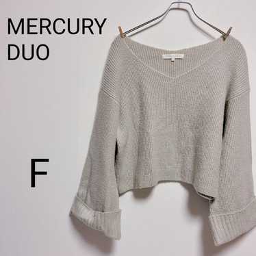 ★Mercury Duo★ Long-sleeve Knitwear 【F】 V-neck Sli… - image 1