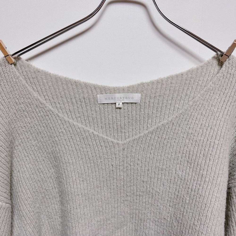 ★Mercury Duo★ Long-sleeve Knitwear 【F】 V-neck Sli… - image 4