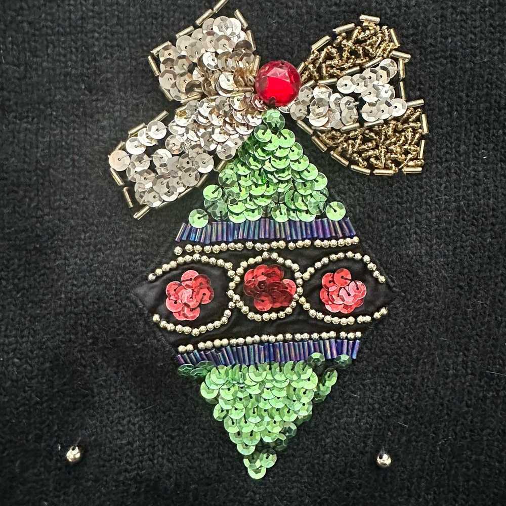 VINTAGE Festive Bedazzled Sequined Festive Christ… - image 12