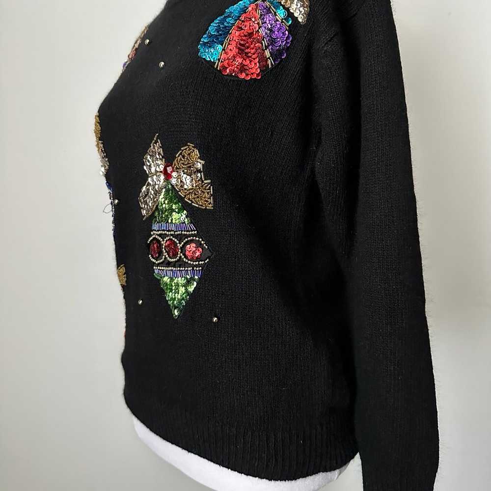 VINTAGE Festive Bedazzled Sequined Festive Christ… - image 3