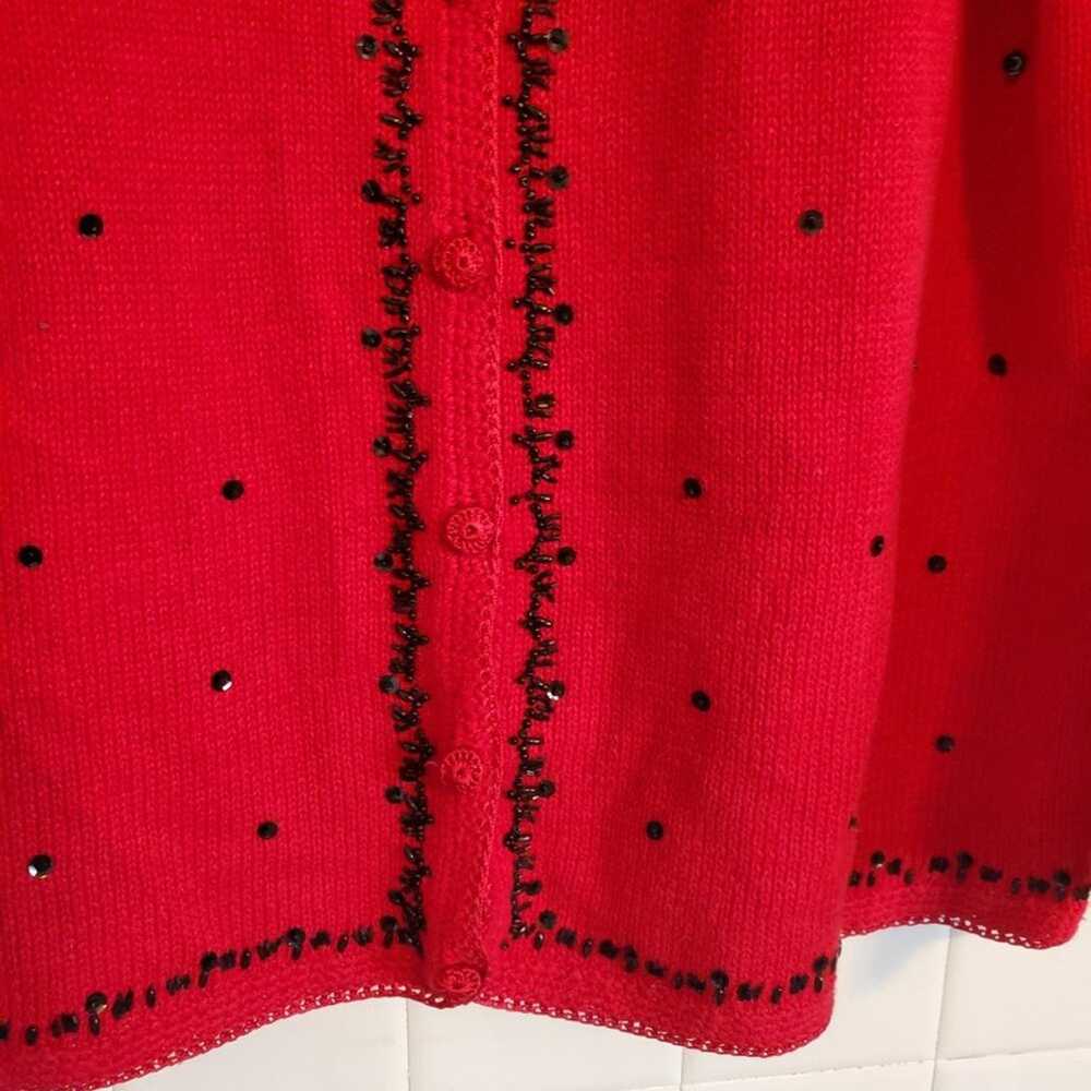 Vintage Tiara International 2001 Y2K Red Knit Bla… - image 4